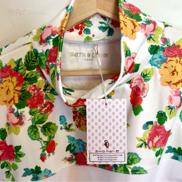 NWT SMITH & QUINN EVERETT SWEATSHIRT Floral Striped Small - Picture 2 of 3
